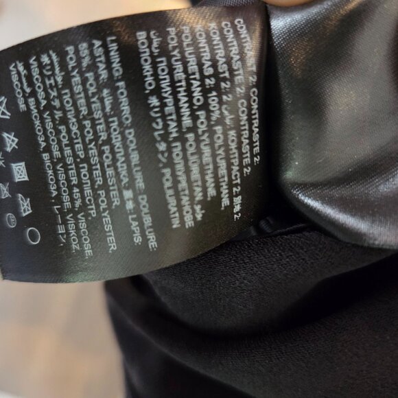 Bebe Black Sail Eyelet Detail Vest Top w/ Faux Leather Accents - Picture 4 of 6